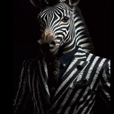 Glass Wall art - Zebra