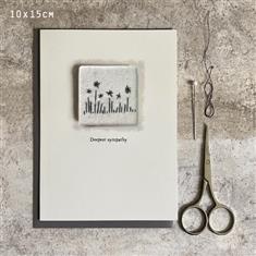 Embroidered Sympathy Card - East of India